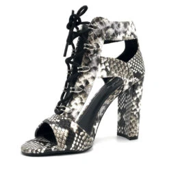 Qupid Bixby-45x -Shoe Store Qupid Bixby 45x Beige Black Snake Pu 3