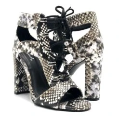 Qupid Bixby-45x -Shoe Store Qupid Bixby 45x Beige Black Snake Pu 4