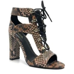 Qupid Bixby-45x -Shoe Store Qupid Bixby 45x Lt.Brown Multi Snake Pu 1