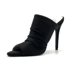 Qupid Frasier-35 -Shoe Store Qupid Frasier 35 Black Stretch Fabric 3