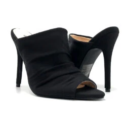 Qupid Frasier-35 -Shoe Store Qupid Frasier 35 Black Stretch Fabric 4