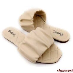 Qupid Hazy-164 -Shoe Store Qupid Hazy 164 Beige Stretch Pu 4